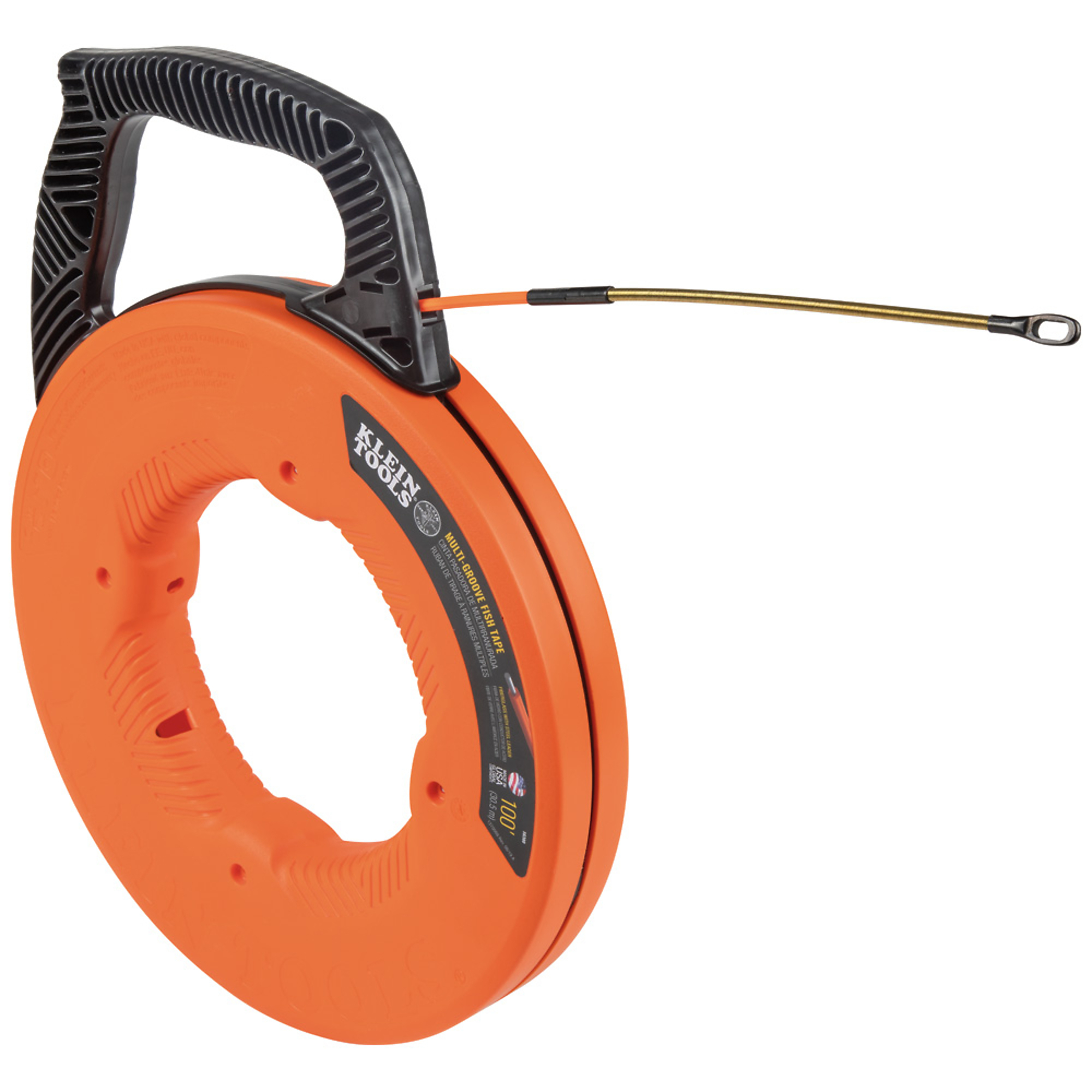 Multi-Groove Fiberglass Fish Tape with Spiral Stee, Model# 56380